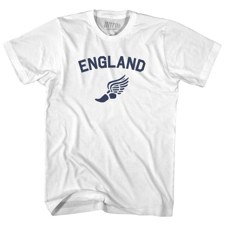 Title England Track Running Winged Foot Youth Cotton T-shirt - White