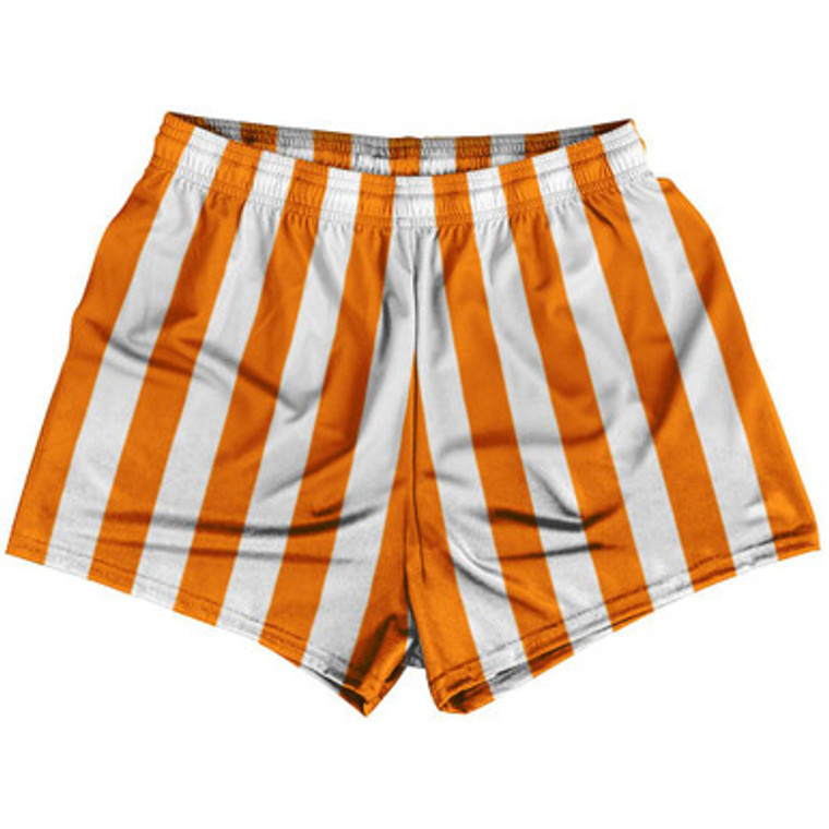 Tennessee Orange & White Vertical Stripe Womens & Girls Sport Shorts End Made In USA by Ultras