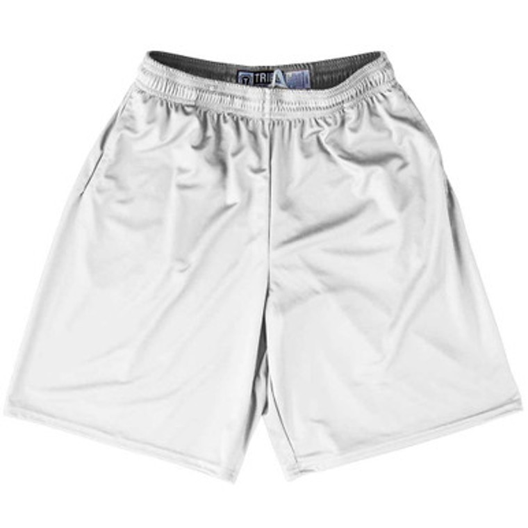 Blank Lacrosse Shorts Made in USA - White