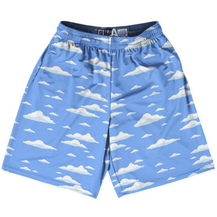 Clouds Lacrosse Shorts Made In USA - Blue White