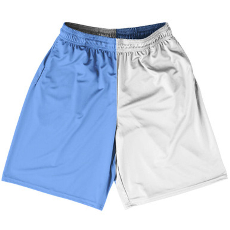 Blue Carolina And White Quad Color BSB Practice Shorts Made In USA