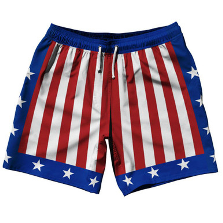 The Champ 7.5" Swim Shorts Made in USA - Red