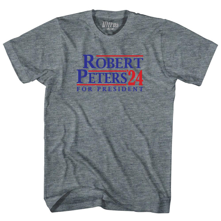 Robert Peters For President 24 Womens Tri-Blend Junior Cut T-Shirt - Athletic Grey
