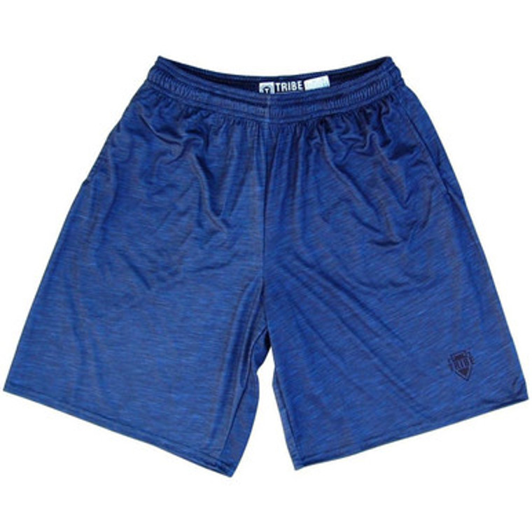 Navy Heather Lacrosse Shorts Made in USA - Navy