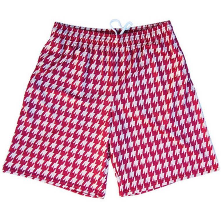 Seminoles Houndstooth Lacrosse Shorts Made in USA - Maroon & Gold