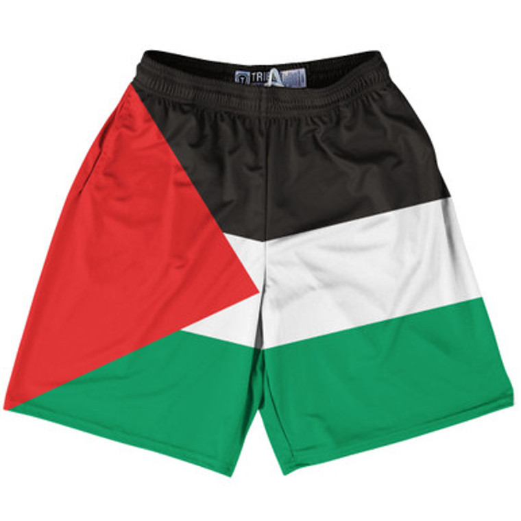 Palestine Lacrosse Shorts Made In USA - White Green