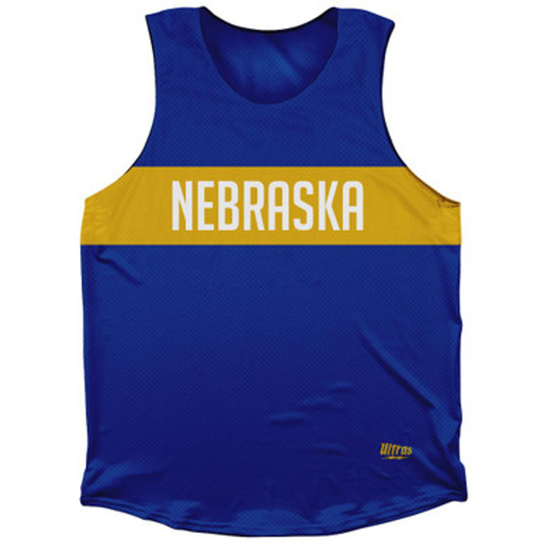 Nebraska Finish Line Athletic Tank Top-Blue