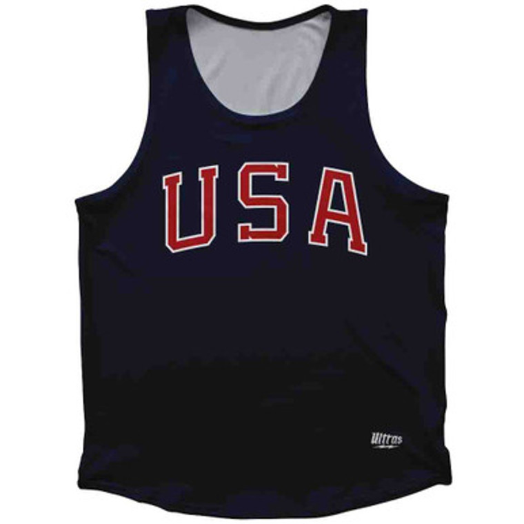 USA 68 Athletic Tank Top Made In USA - Navy