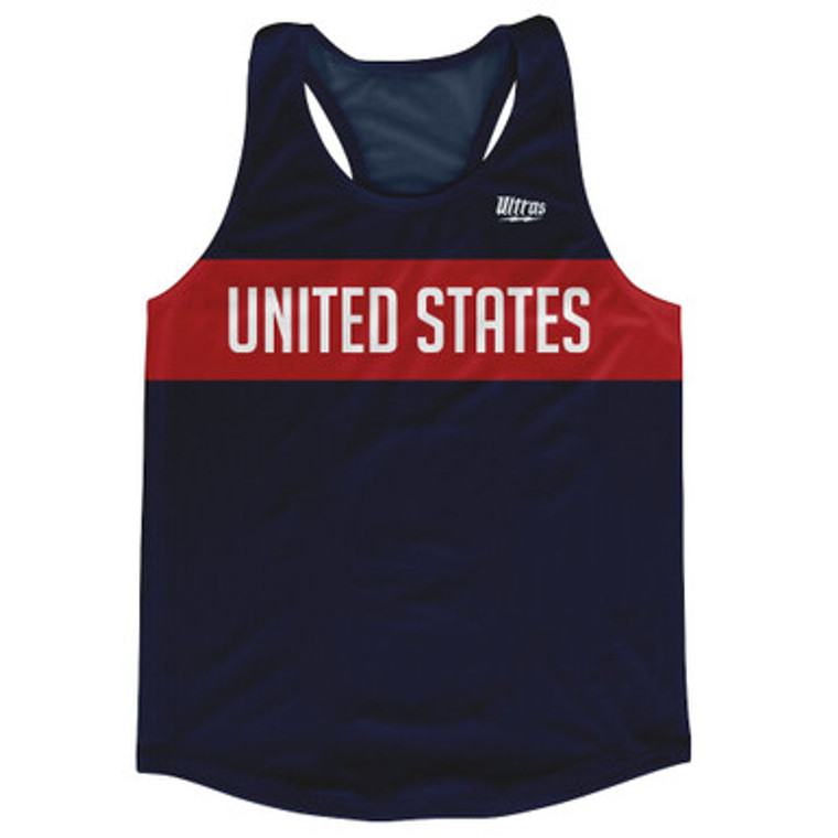 United States Washington Look Flag Finish Line Athletic Tank Top Made in USA - Black