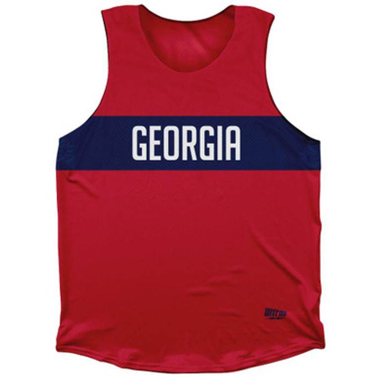 Georgia Finish Line Athletic Tank Top-Red