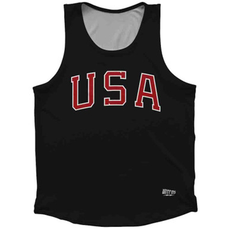 USA 68 Athletic Tank Top Made In USA - Black