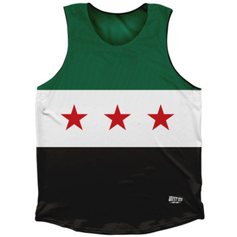 Sao Tome And Principe Country Flag Athletic Tank Top Made in USA - Red Green