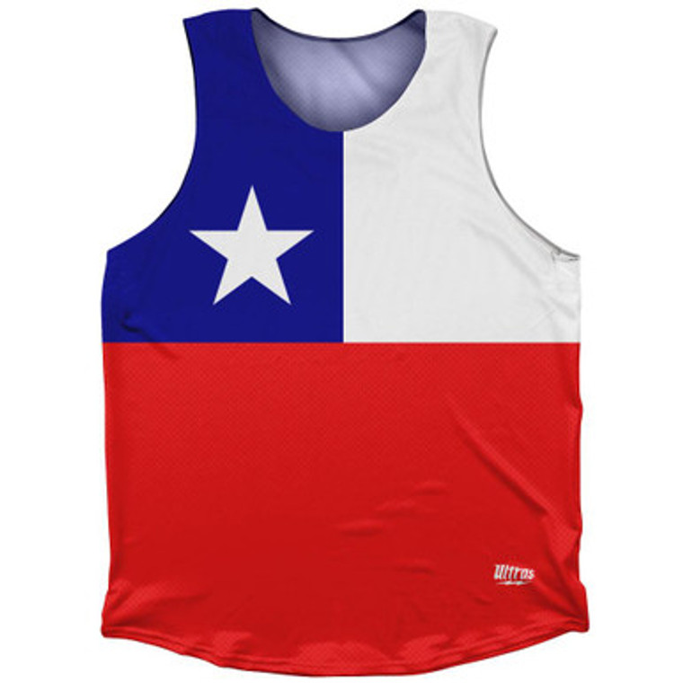 Chile Country Flag Athletic Tank Top by Ultras