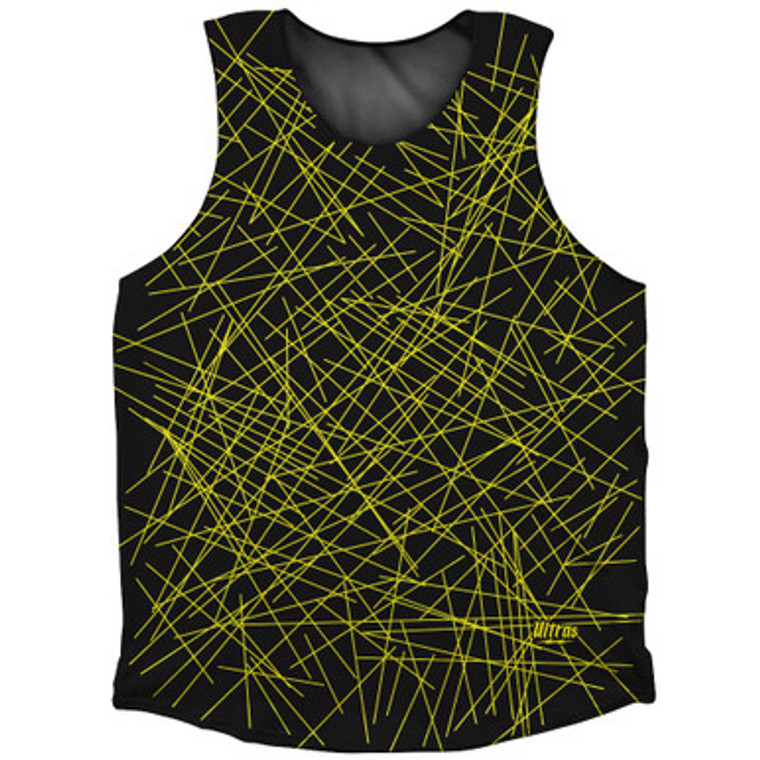 Laser Show Athletic Tank Top Made In USA - Bright Yellow