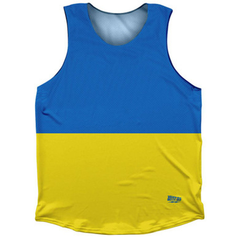 Ukraine Country Flag Athletic Tank Top Made in USA - Blue Yellow