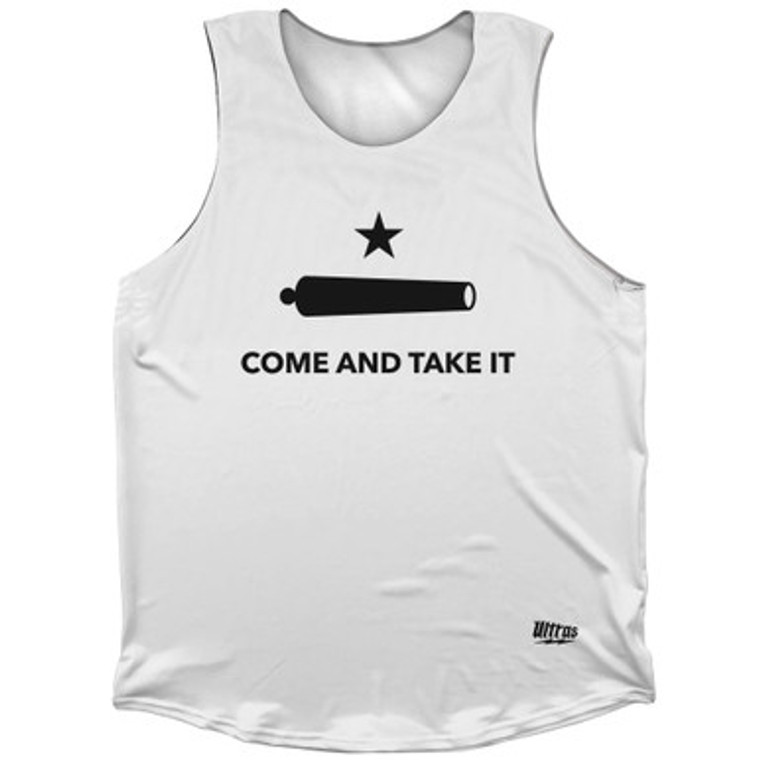 Come And Take It Athletic Tank Top Made In USA - White