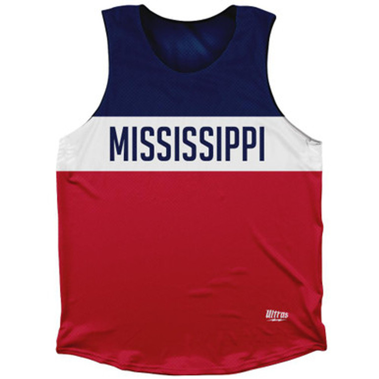 Mississippi Finish Line Athletic Tank Top-Red