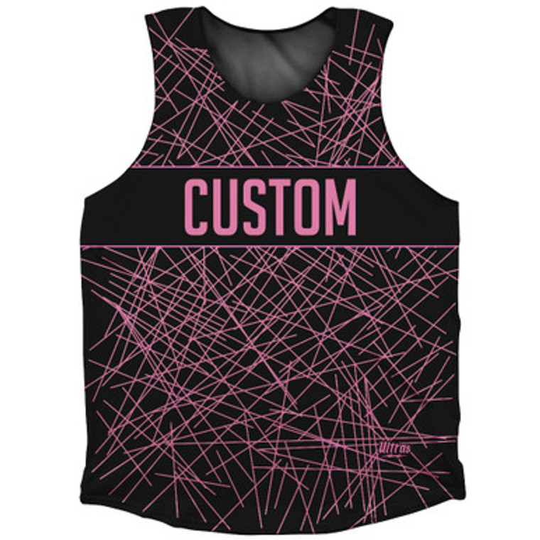 Laser Show Custom Athletic Tank Top Made In USA - Bright Pink