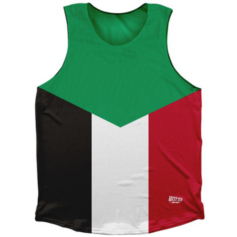 Suriname Country Flag Athletic Tank Top Made in USA - Red Green