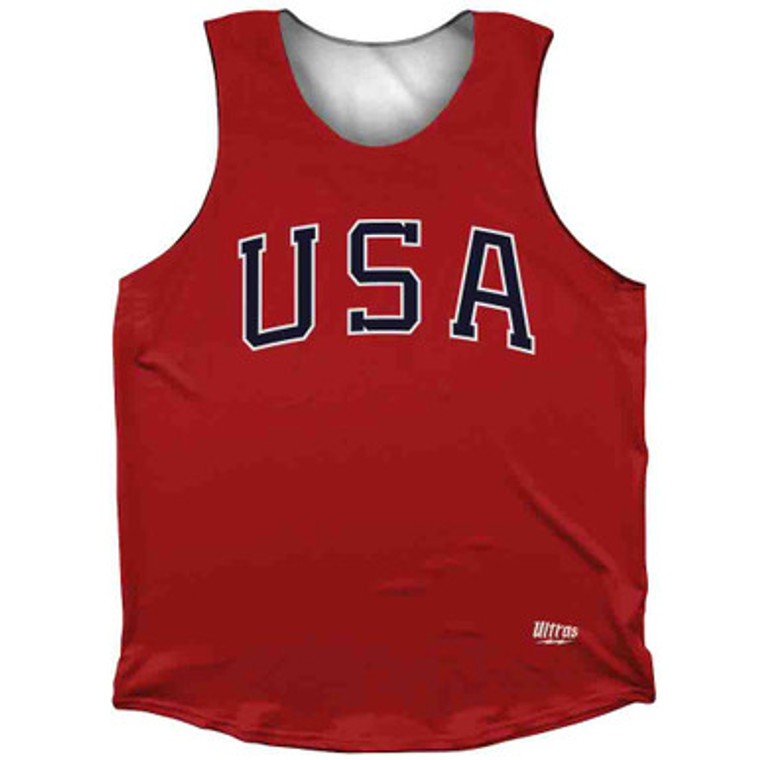 USA 68 Running Athletic Tank Top - Red
