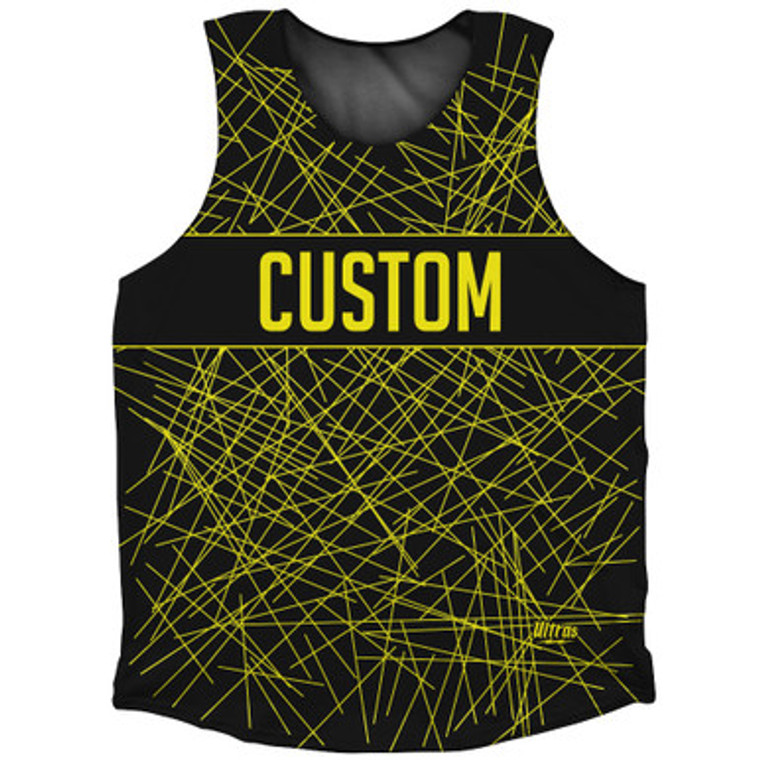 Laser Show Custom Athletic Tank Top Made In USA - Bright Yellow