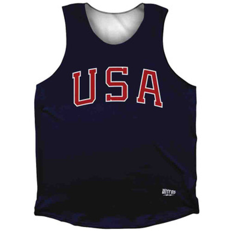 USA 68 Running Athletic Tank Top - Navy