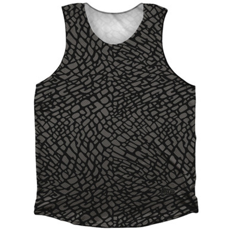 Elephant Skin Pattern Athletic Tank Top Made in USA - Black