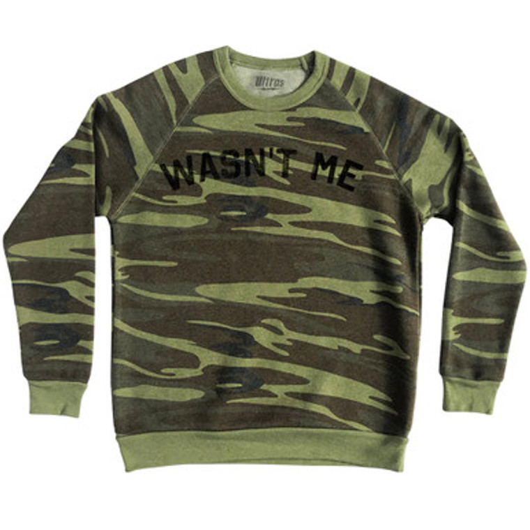 Wasn’t Me Adult Tri-Blend Sweatshirt - Camo