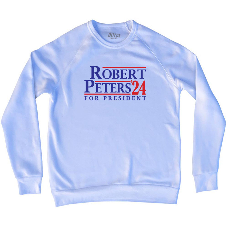 Robert Peters For President 24 Adult Tri-Blend Sweatshirt - White