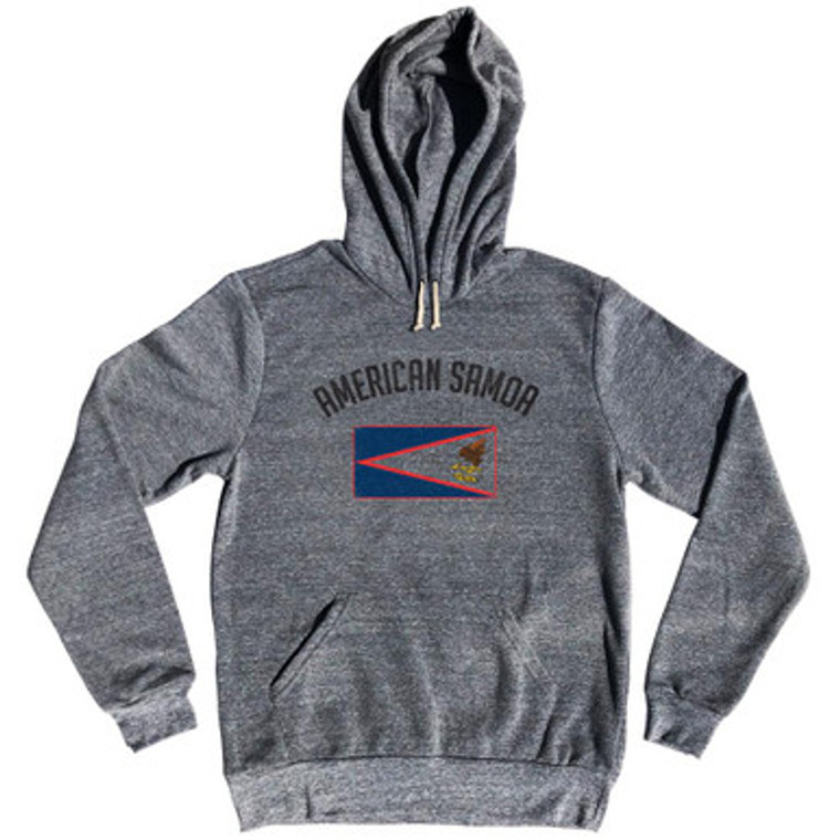 American Samoa Flag Heritage Tri-Blend Hoodie by Ultras