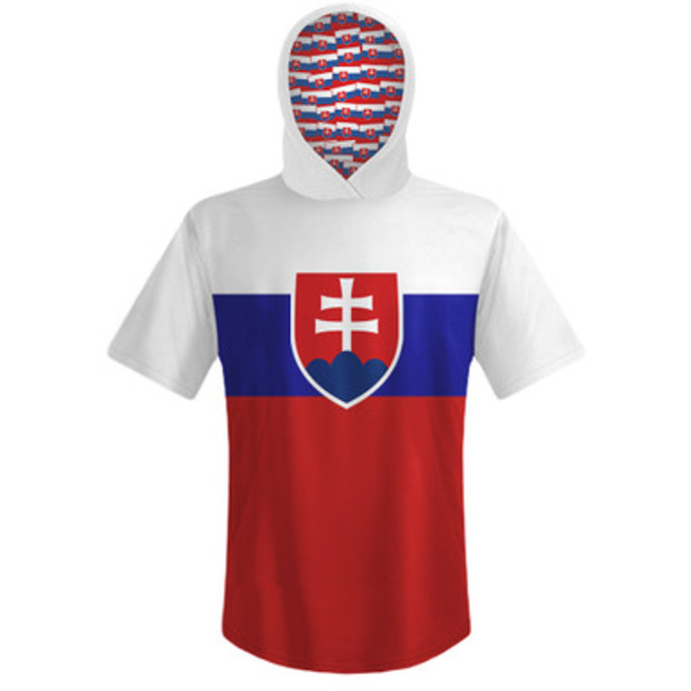 Slovakia Country Flag Sports Hoodie - Red White
