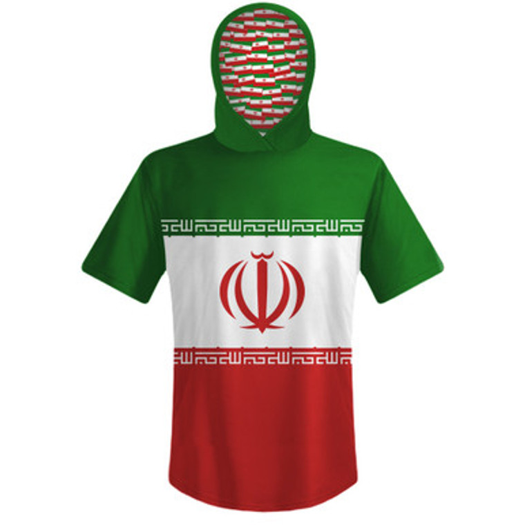 Iran Country Flag Sports Hoodie - Green White Red