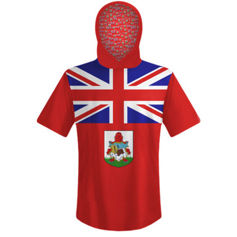 Bermuda Country Flag Sports Hoodie - Red Blue