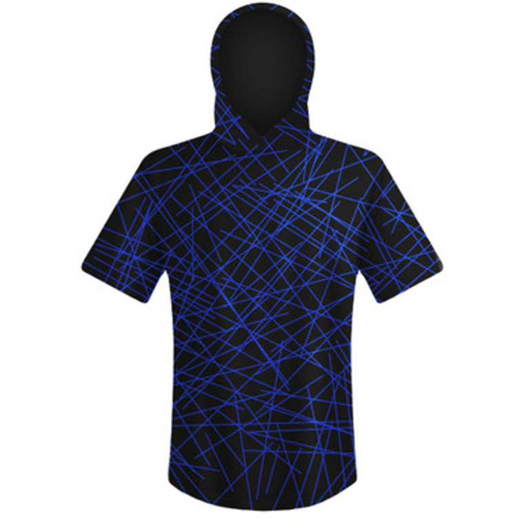 Laser Show Neon Blue Shooter Hoodie - Neon Blue