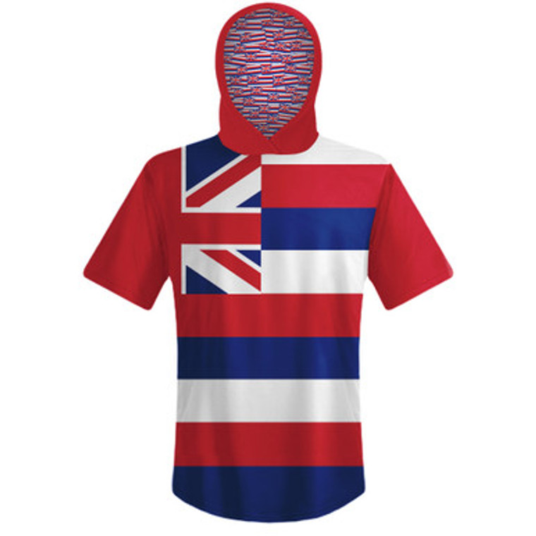 Hawaii State Flag Sports Hoodie - Blue White Red