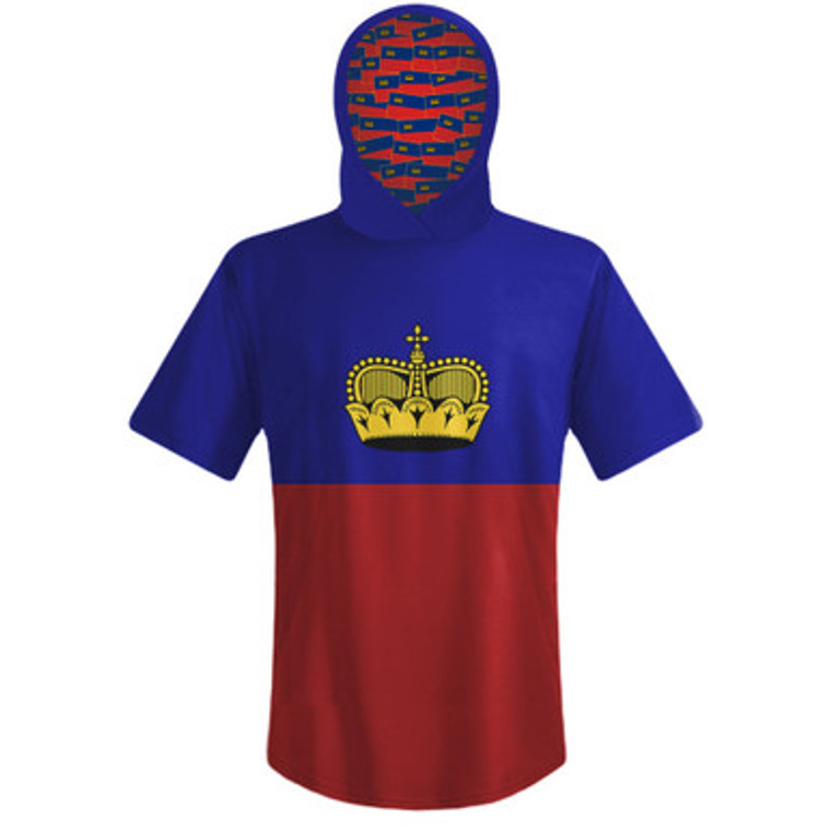 Liechtenstein Country Flag Sports Hoodie - Red Blue
