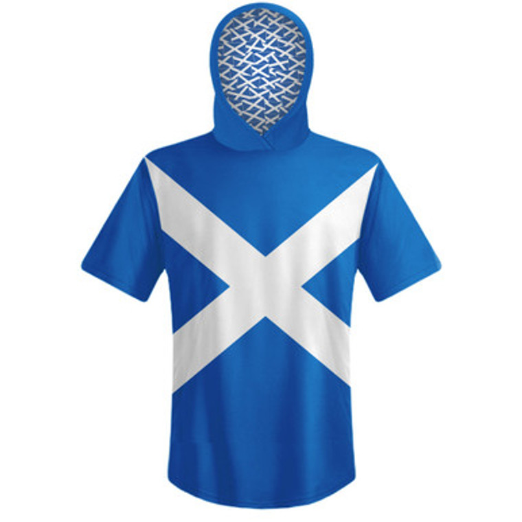 Scotland Country Flag Sports Hoodie - Blue White