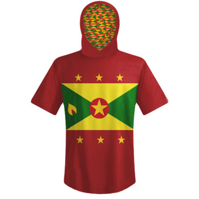 Grenada Country Flag Sports Hoodie - Red Yellow