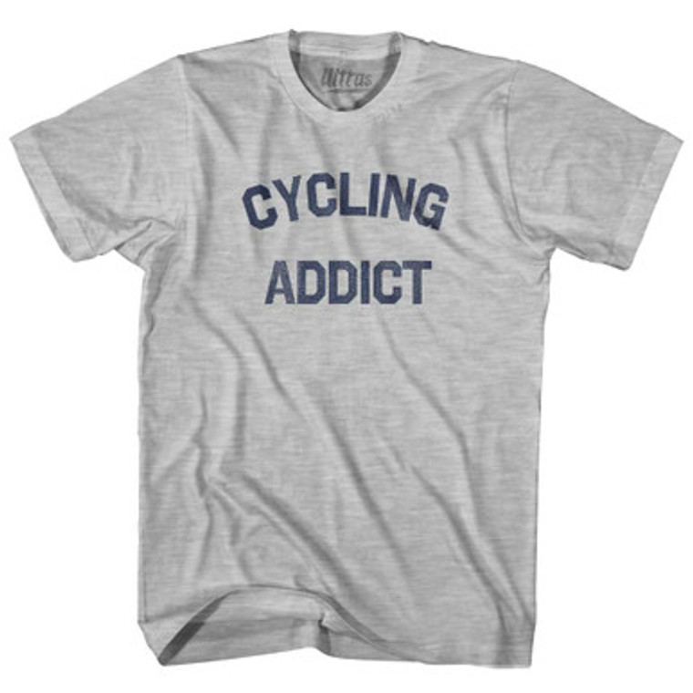 Cycling Addict Youth Cotton T-shirt - Grey Heather