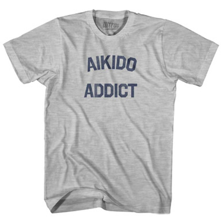 Aikido Addict Youth Cotton T-shirt-Grey Heather