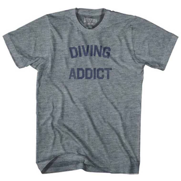 Diving Addict Womens Tri-Blend Junior Cut T-Shirt - Athletic Grey