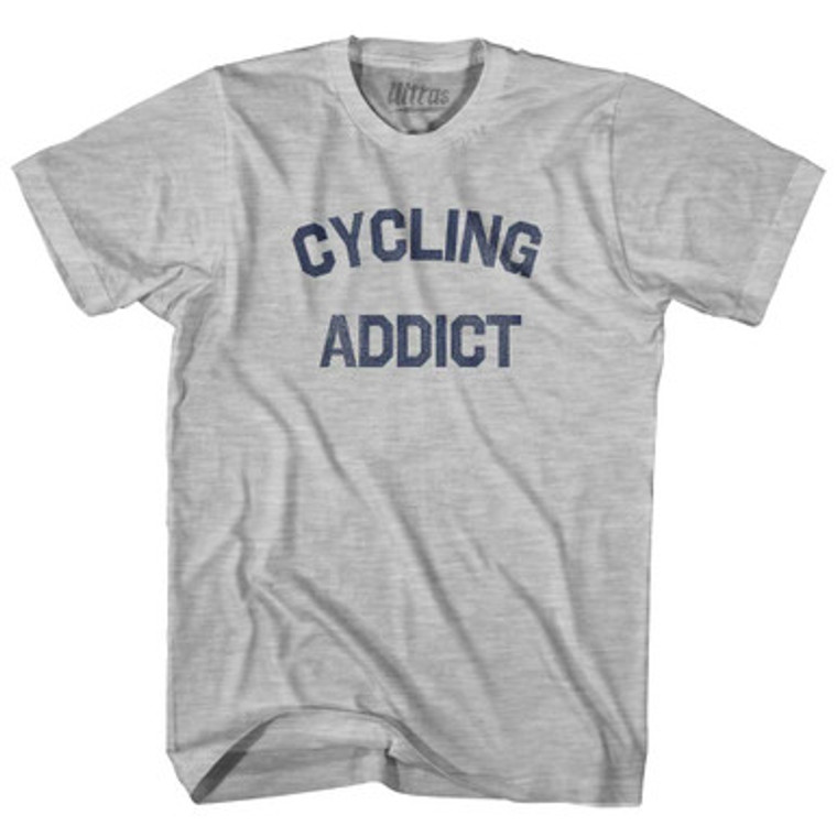 Cycling Addict Womens Cotton Junior Cut T-Shirt - Grey Heather