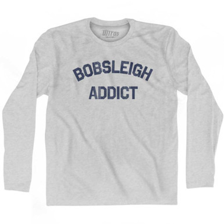 BOBSLEIGH Addict Adult Cotton Long Sleeve T-shirt - Grey Heather