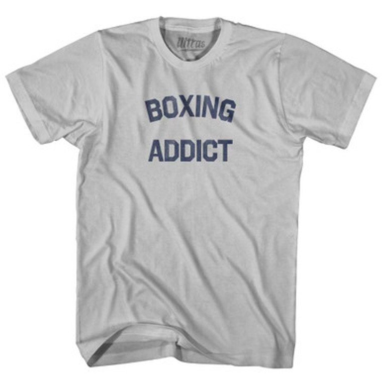 Boxing Addict Adult Cotton T-shirt-Cool Grey