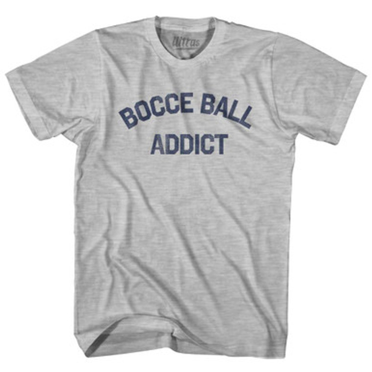 Bocce Ball Addict Womens Cotton Junior Cut T-Shirt - Grey Heather