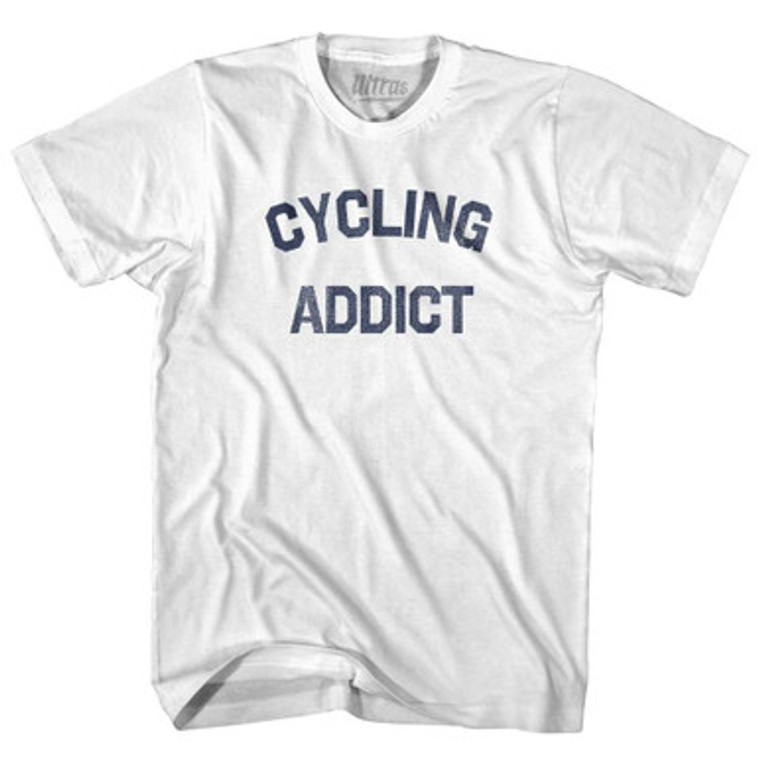 Cycling Addict Youth Cotton T-shirt - White