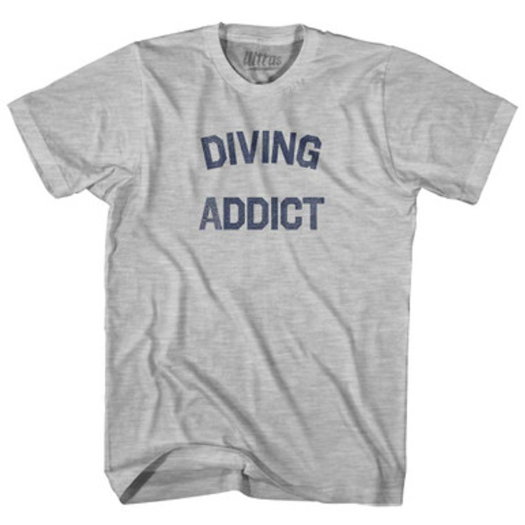 Diving Addict Adult Cotton T-shirt - Grey Heather