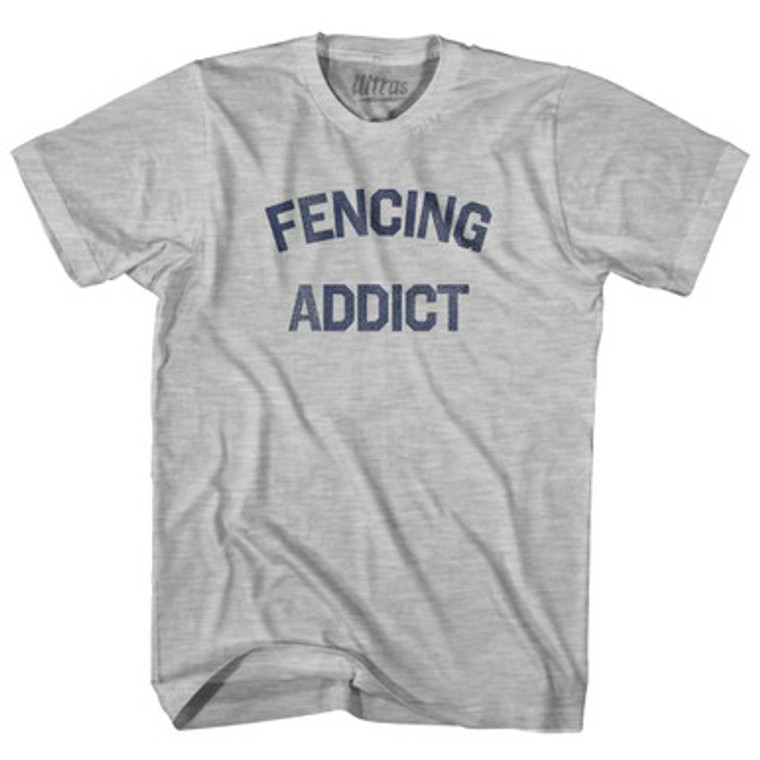 Fencing Addict Womens Cotton Junior Cut T-Shirt - Grey Heather