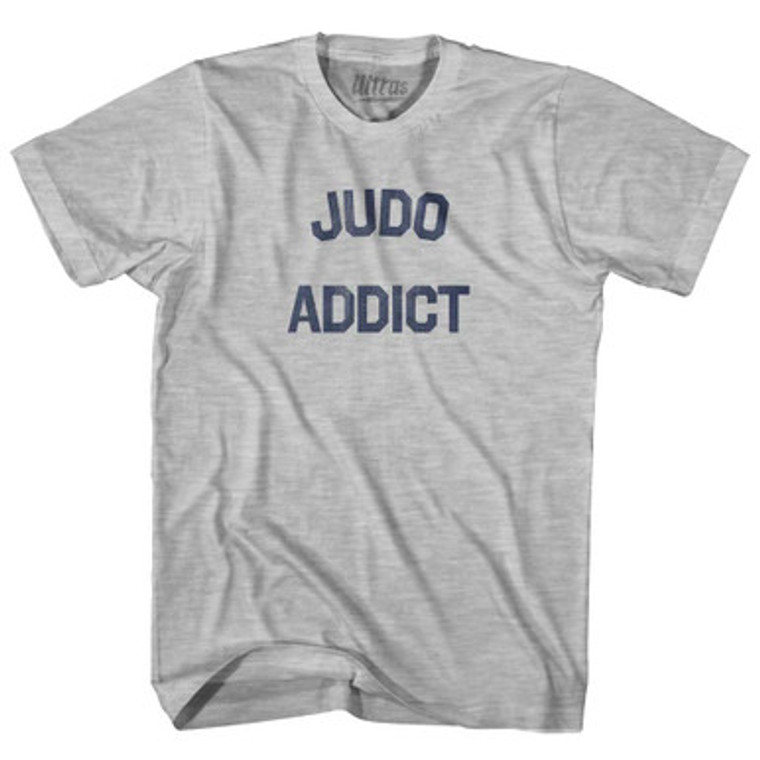 Judo Addict Womens Cotton Junior Cut T-Shirt-Grey Heather