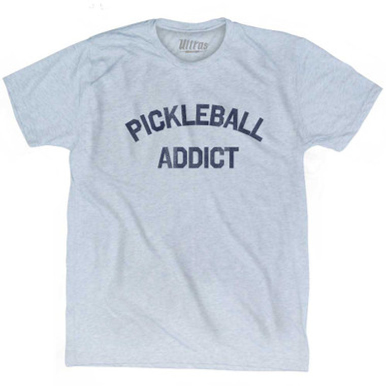 Pickleball Addict Adult Tri-Blend T-shirt - Athletic White